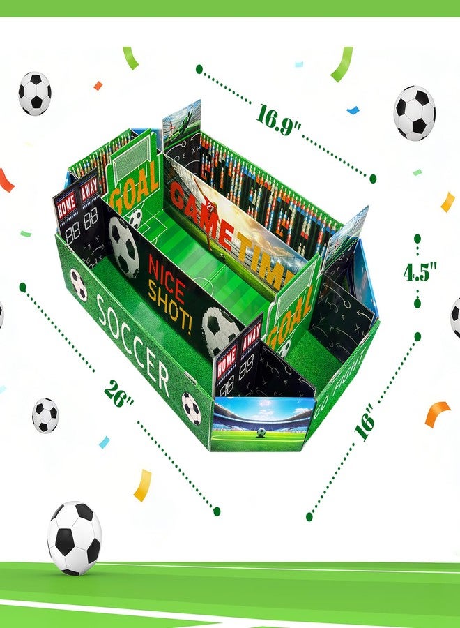 EHZYP Soccer Party Food Tray - Soccer Party Plates Tailgate, Game Day Supplies Kit with Large Snack Tray,Soccer Theme Party Decorations, for Birthday & Tailgate - Image 5