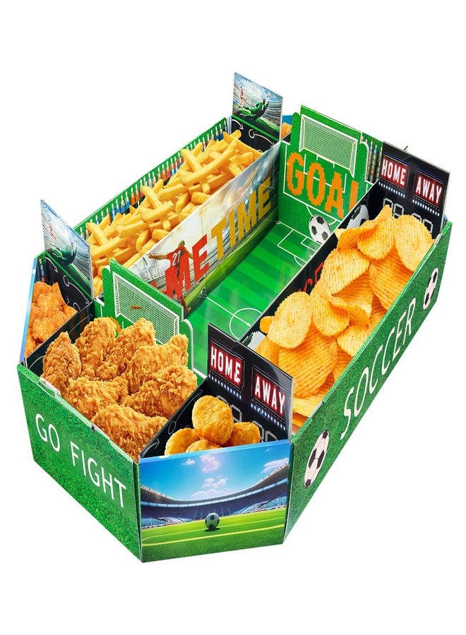 EHZYP Soccer Party Food Tray - Soccer Party Plates Tailgate, Game Day Supplies Kit with Large Snack Tray,Soccer Theme Party Decorations, for Birthday & Tailgate - Image 1