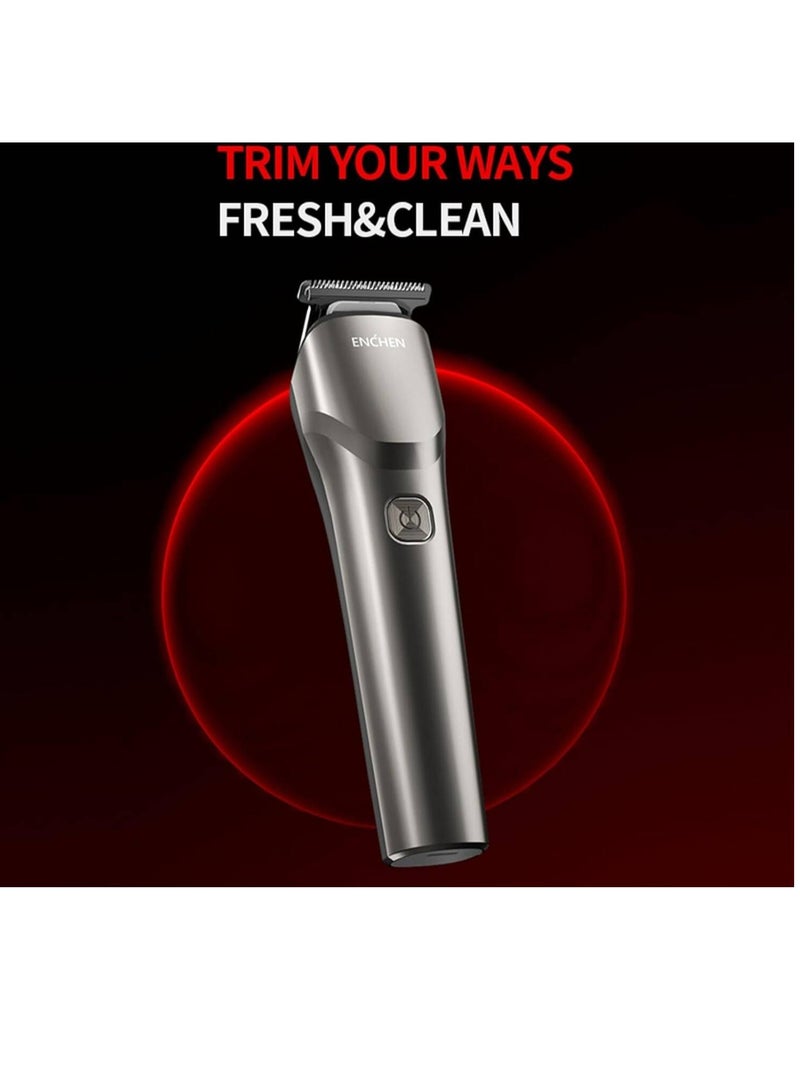 Enchen Beardo 2 Electric Multi-Functional Trimmer, 8000 RPM Speed Motor, 4 Detachable Guide Combs, Up to 12mm Guard, 1200 mAh Battery Capacity, Type-C Charging Port, Black   Beardo-2 - Image 2