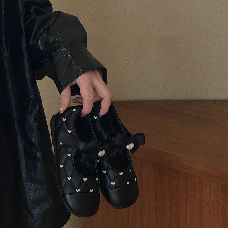 2026 Spring/Summer New Children''s Bow Princess Shoes Korean Style Soft Sole Velcro Versatile Patchwork Little Chanel Style Leather Shoes - Image 1