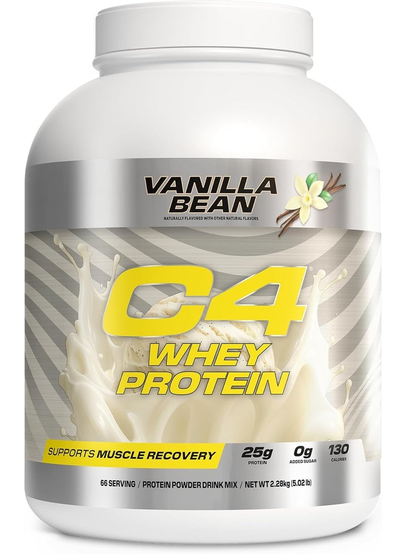 Cellucor C4 Whey Protein Powder, Vanilla Bean - 25g Protein, 0g Added Sugar, 130 Calories Per Serving, Supports Muscle Recovery, 66 Servings - Image 1