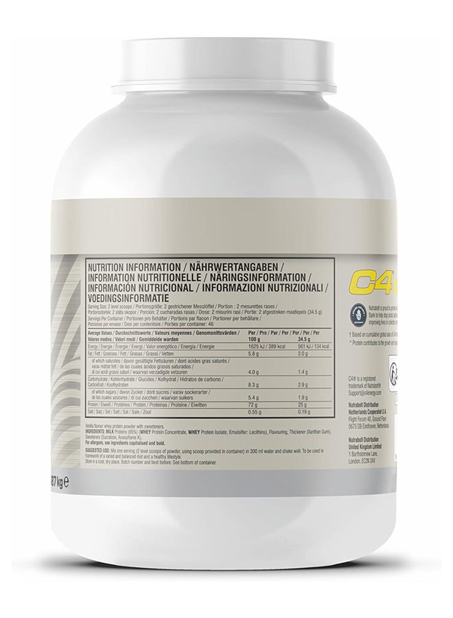 Cellucor C4 Whey Protein Powder, Vanilla Bean - 25g Protein, 0g Added Sugar, 130 Calories Per Serving, Supports Muscle Recovery, 46 Servings, 1.58 Kg - Image 3