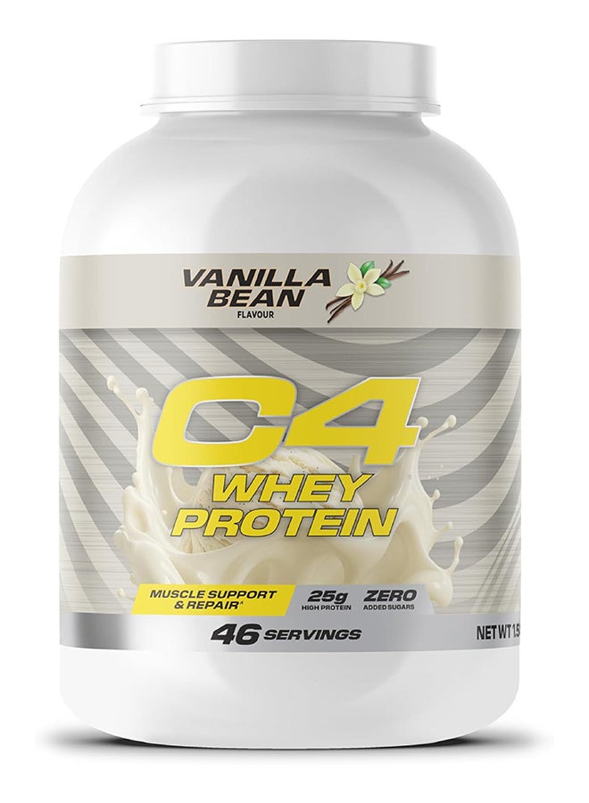 Cellucor C4 Whey Protein Powder, Vanilla Bean - 25g Protein, 0g Added Sugar, 130 Calories Per Serving, Supports Muscle Recovery, 46 Servings, 1.58 Kg - Image 1
