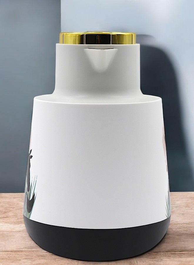 YOLO Coffee and Tea Vacuum Flask 1 Liter Urban Lady -Black Color - Image 3