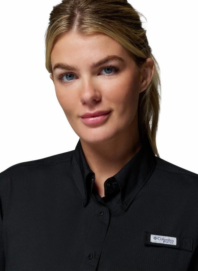 Columbia Women's Tamiami Ii Long Sleeve Shirt, Black, S - Image 3