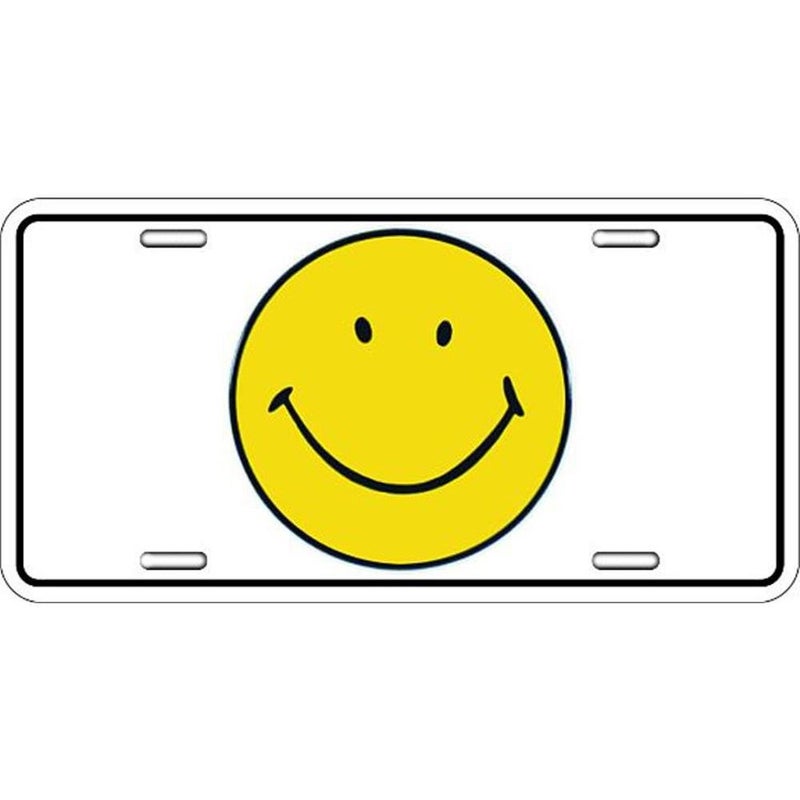 Signs 4 Fun Parody License Plate | Smiley Face | 12” x 6” Decorative License Plate | Decoration Plate for Vehicle/Wall | Man Cave Decorations | Made in The USA - Image 2