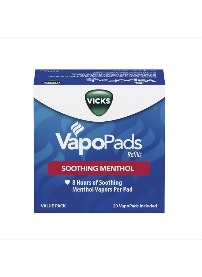 Vicks - VapoPads, 20 Count – Soothing Menthol Vapor Pads for Vicks Humidifiers, Vaporizers, Waterless Vaporizers, and Plug-Ins, VSP-19 - Image 1