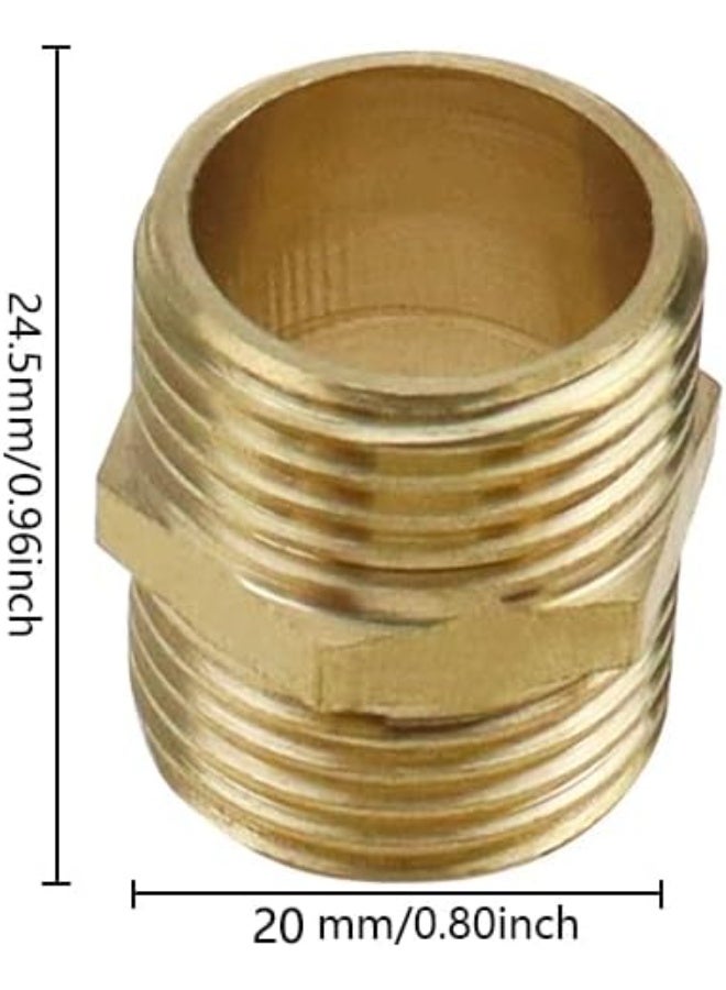 SEWAWA 1/2" Male Dual Brass Hose Fittings Kit, 3-Pack Male Threaded Fittings - Image 2