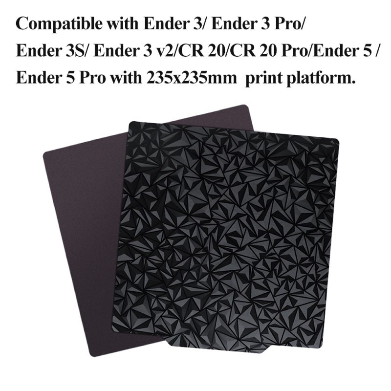 Pei Build Plate 235x235mm Double-Sided Pei + Peo Film - Spring Steel Construction Tool-Free Model Removal for Ender 3/3 Pro/3 V2/5/5 Pro Cr 20/20 Pro 3D Printers - Image 3