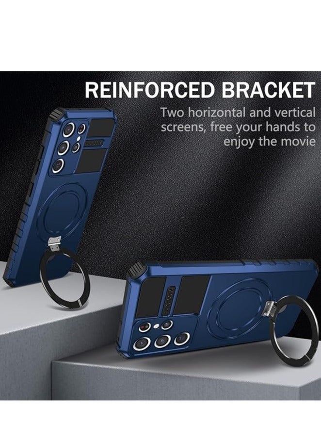 General Samsung Galaxy S23 S24 Ultra Magnetic Case MagSafe Compatible Samsung Galaxy S23 S24 Ultra Case with Ring Bracket  Heavy  - Image 2