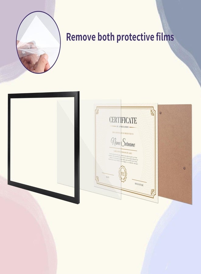 Wtrgas 8.5x11 Black Picture Frames Set of 8, 8.5 by 11 Picture Frame for Award Certificate and Diploma Display on Wall or Tabletop - Image 4