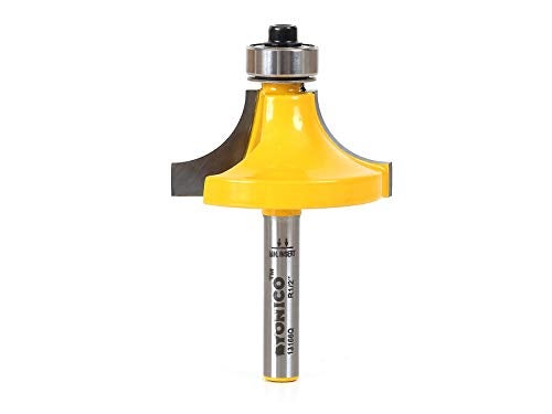 YONICO 13166q 1/2-Inch Radius Round Over Edge Forming Router Bit 1/4-Inch Shank - Image 1