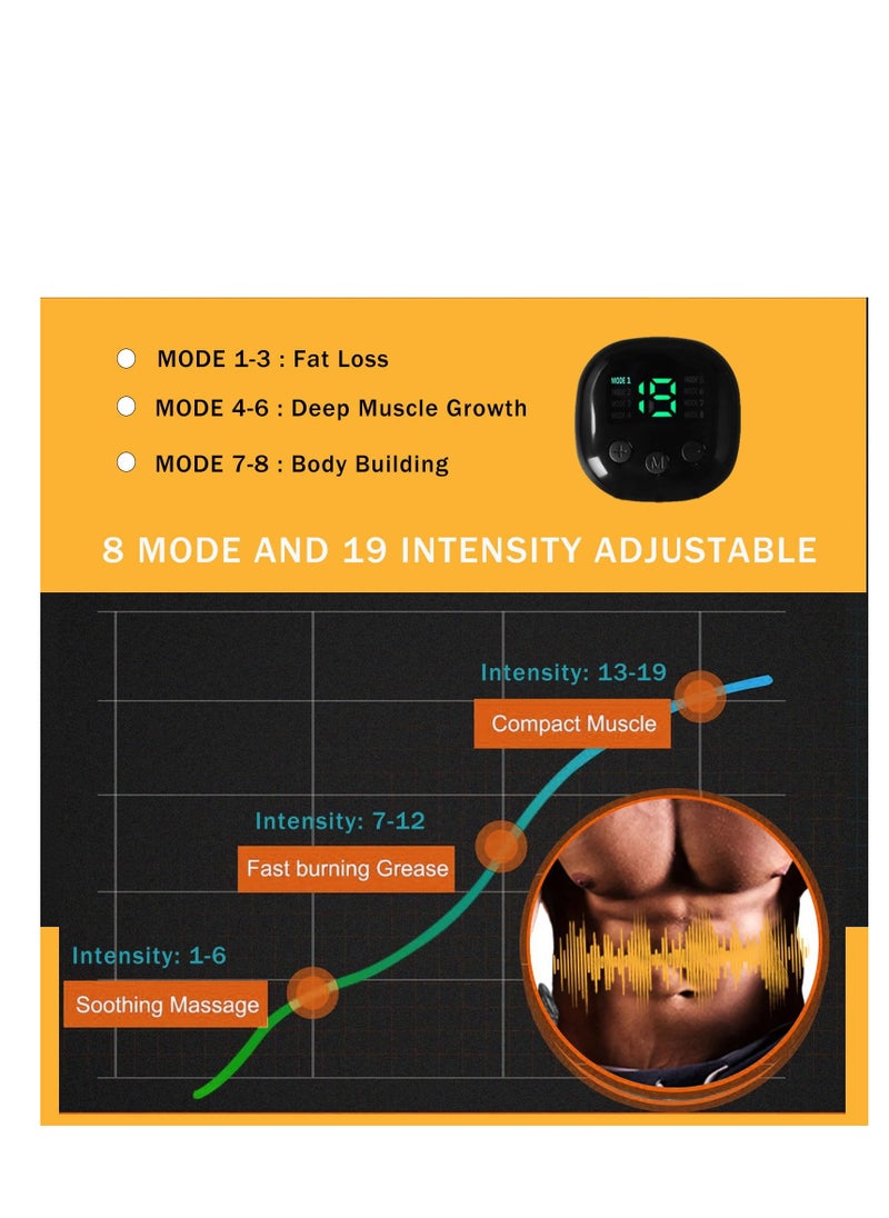 Excefore - ABS Abdominal Toning Trainer, ABS Stimulator, Ab Machine, Abdominal Toning Belt Muscle Toner Fitness Training Equipment, Ab Sport Exercise Wireless Home Fitness Equipment - Image 1