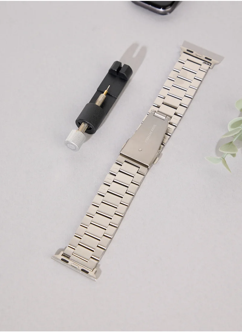 COCONUT LANE Stainlesssteelsilver Apple Watch Strap 38/40