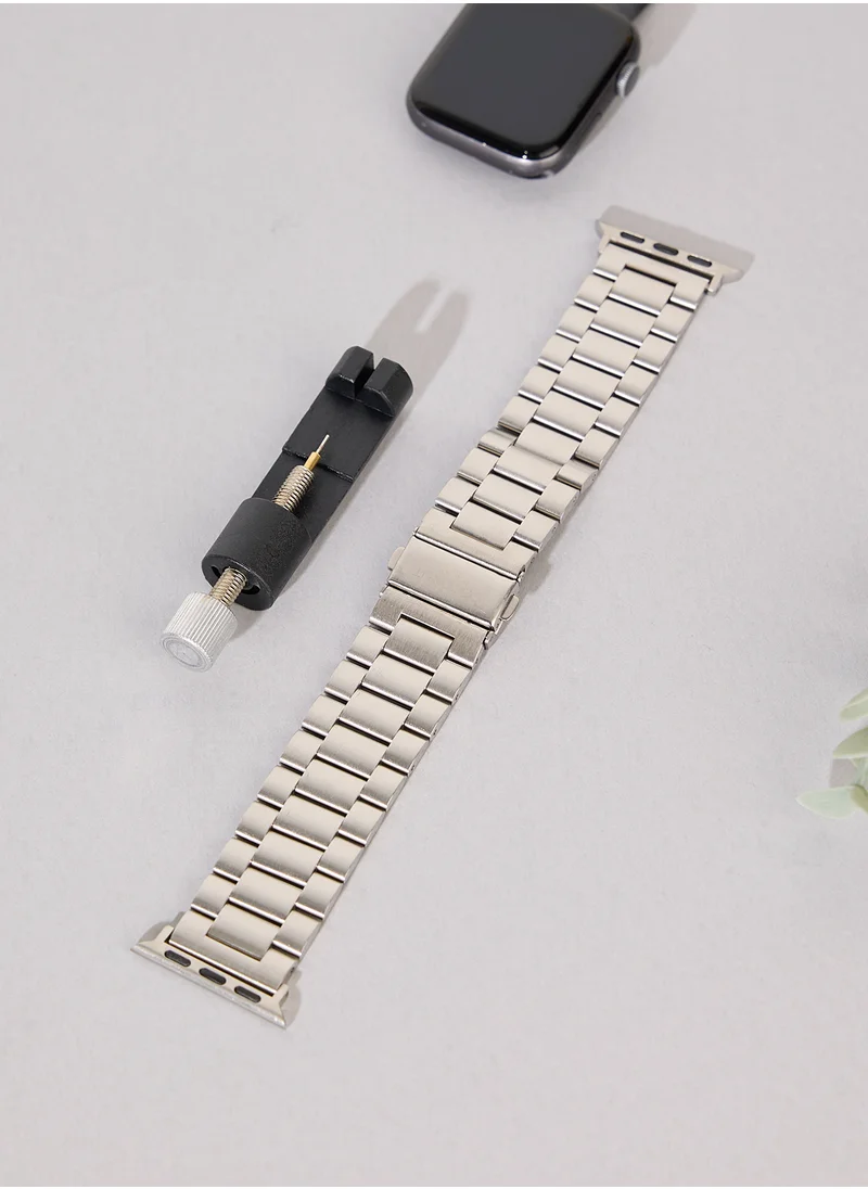 COCONUT LANE Stainlesssteelsilver Apple Watch Strap 38/40