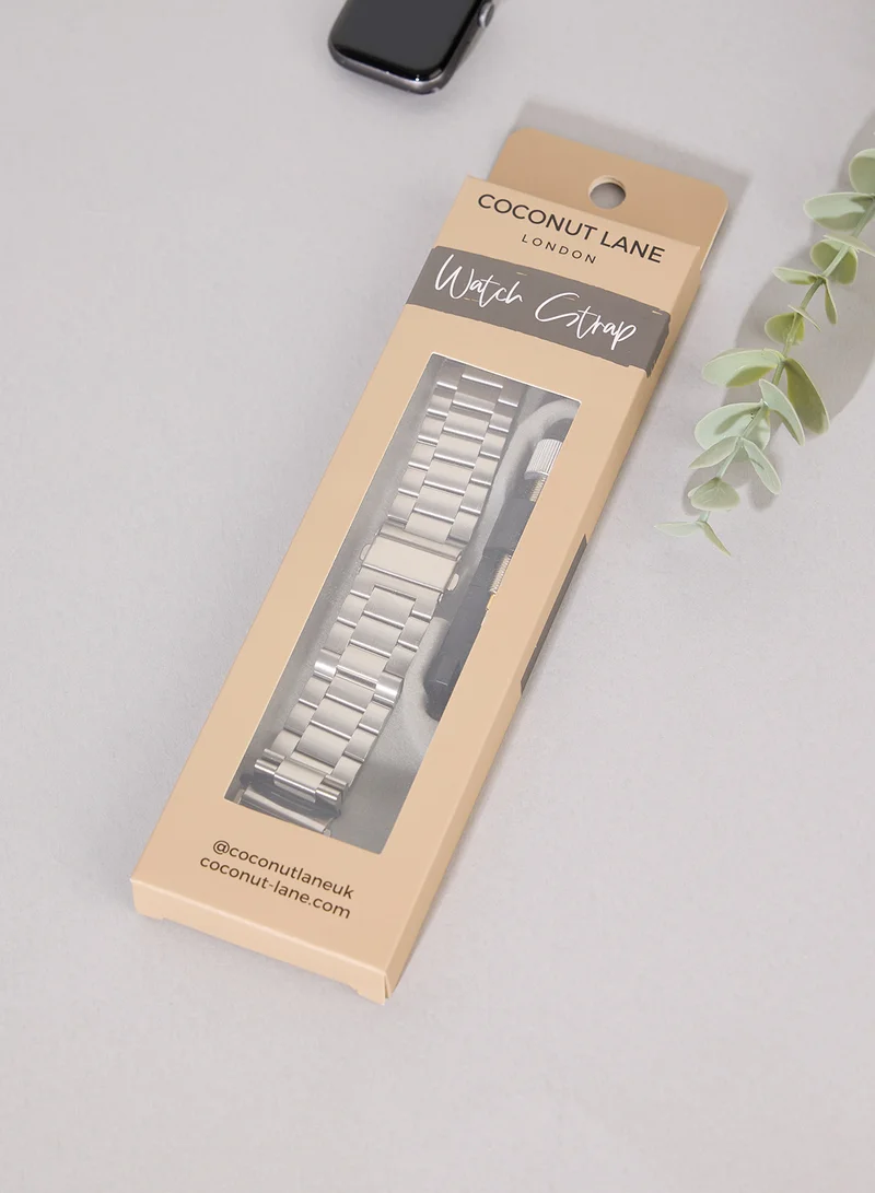 COCONUT LANE Stainlesssteelsilver Apple Watch Strap 38/40