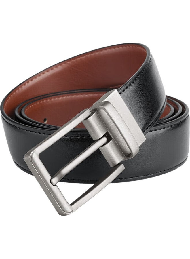 Jevi Men'S Belt, Simple And Versatile, Trendy Genuine Leather Pin Buckle, Business Cowhide Waistband, Valentine'S Day Gift - Image 3