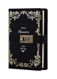 LENND Notebook, Code Book, Leather Journal, Blank Diary Pages, Lined Journal Book -  Reusable Hardcover Journal (Color: Black)  - Image 1