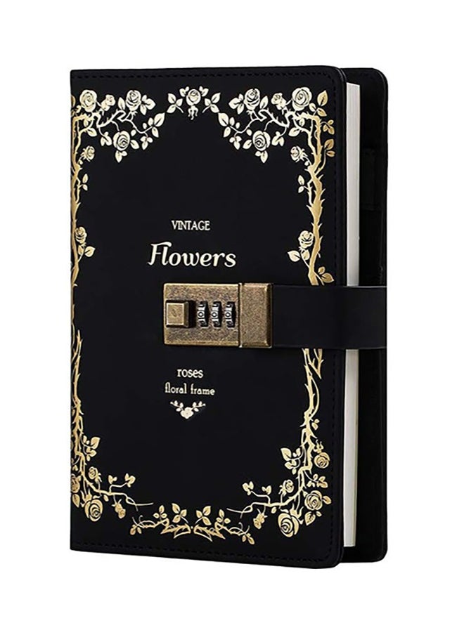 LENND Notebook, Code Book, Leather Journal, Blank Diary Pages, Lined Journal Book -  Reusable Hardcover Journal (Color: Black)  - Image 1
