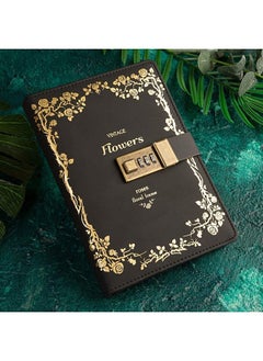 LENND Notebook, Code Book, Leather Journal, Blank Diary Pages, Lined Journal Book -  Reusable Hardcover Journal (Color: Black)  - Image 2
