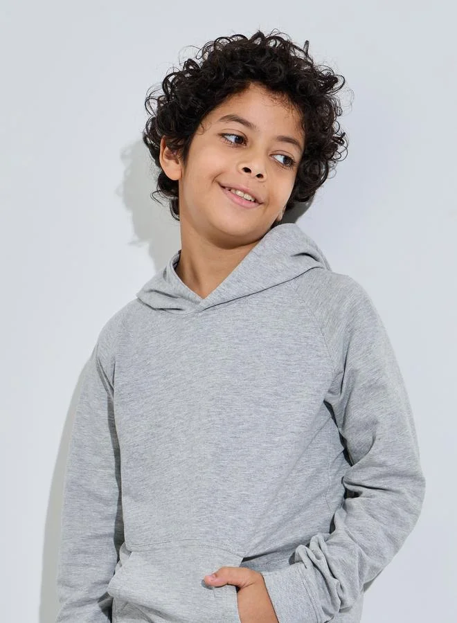ستايلي Teen Unisex Grey Regular Fit Cotton Hoodie