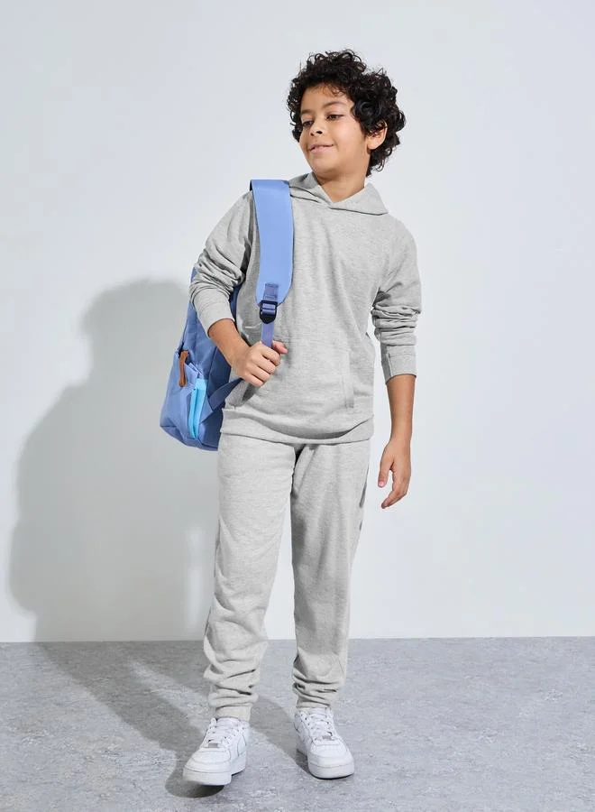 ستايلي Teen Unisex Grey Regular Fit Cotton Hoodie
