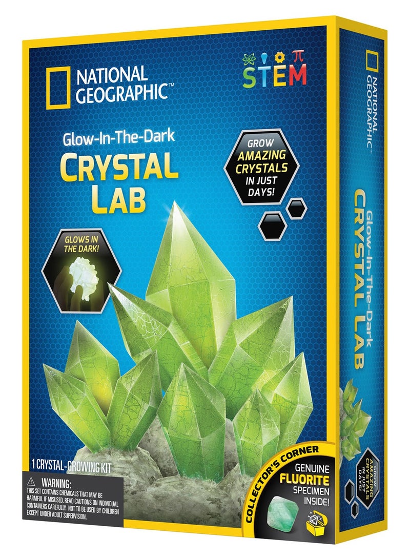 NATIONAL GEOGRAPHIC مجموعة مختبر الكريستال المتلألئ في الظلام - تجربة نمو الكريستال بنفسك، 8+ - Image 2