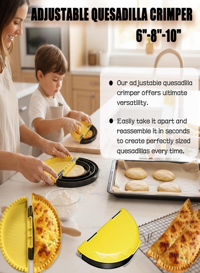 Musibo Tortilla Sealer, 3-in-1 Upgraded Quesadilla Maker with 6", 8", and 10" Fully Removable Presses, a Dish Brush, Adjustable & Detachable Crimper for Burritos, Tacos, Dumplings, Calzones, and Sandwiches. - Image 4