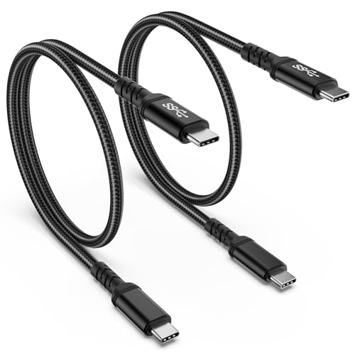 Besgoods Short USB C to USB C Cable, 1.5ft USB 3.0 Type C Charger Fast Charging 5Gbps Data Transfer Braided Cord Compatible with iPhone 17 16 15 Pro Max Galaxy S25 S24 S23 Ultra FE A16 A54-2Pack,Black - Image 1
