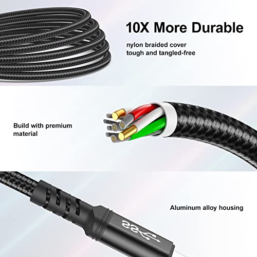 Besgoods Short USB C to USB C Cable, 1.5ft USB 3.0 Type C Charger Fast Charging 5Gbps Data Transfer Braided Cord Compatible with iPhone 17 16 15 Pro Max Galaxy S25 S24 S23 Ultra FE A16 A54-2Pack,Black - Image 5