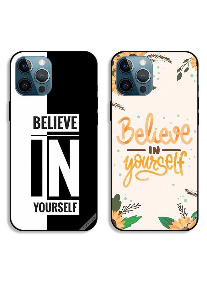 Covernex Two Cases For Apple iPhone 12 Pro Protective Covers Believe In Yourself - Image 1