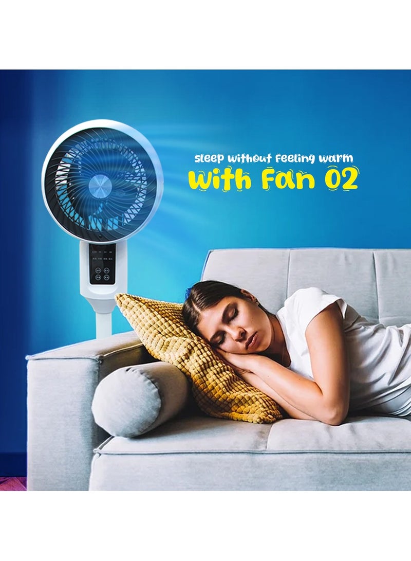 Toby's Toby’s New Turbine Vertical Pedestal Fan Anti Parabolic Design Air Circulation Fan Remote Control Best For bedroom Office Fan02 - Image 2