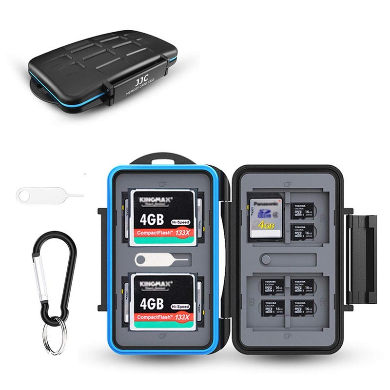 JJC 28 Slots Portable Memory Card Case Holder Storage for 8 SD SDHC SDXC Card 16 Micro SD TF Card and 4 CF Cfast Card WaterResistant Shockproof - Image 2