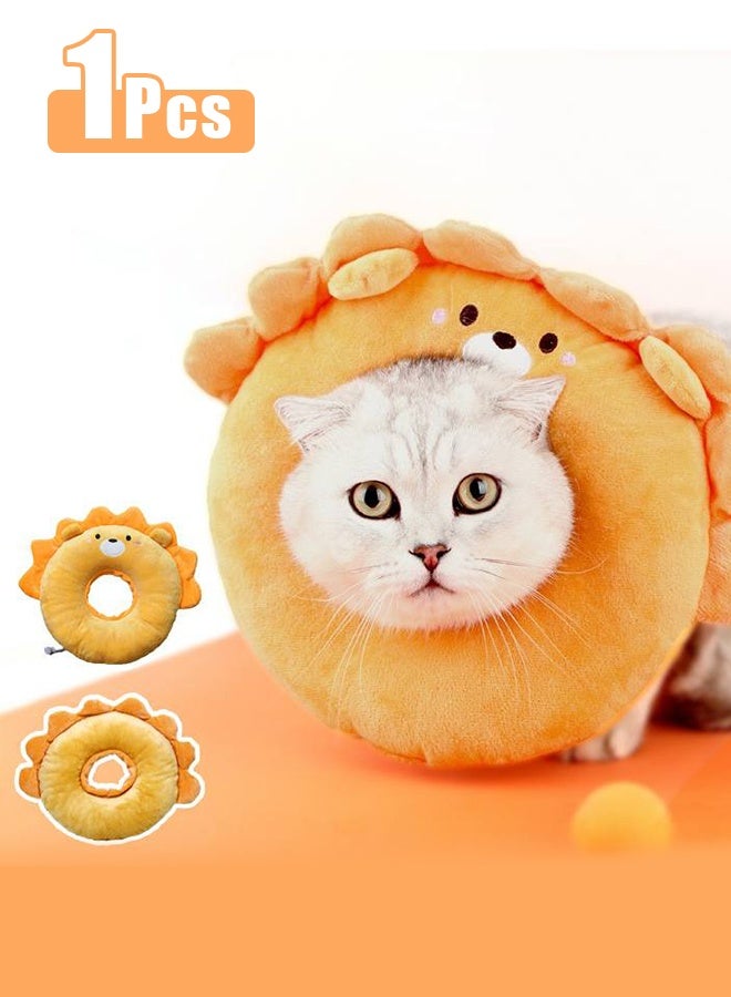 Adjustable Cat Recovery Collar Soft,Cute Pet E-Collar Neck Cone After Surgery Wound Healing Protective Cone Fit for Kitties, Small Dogs - Image 1