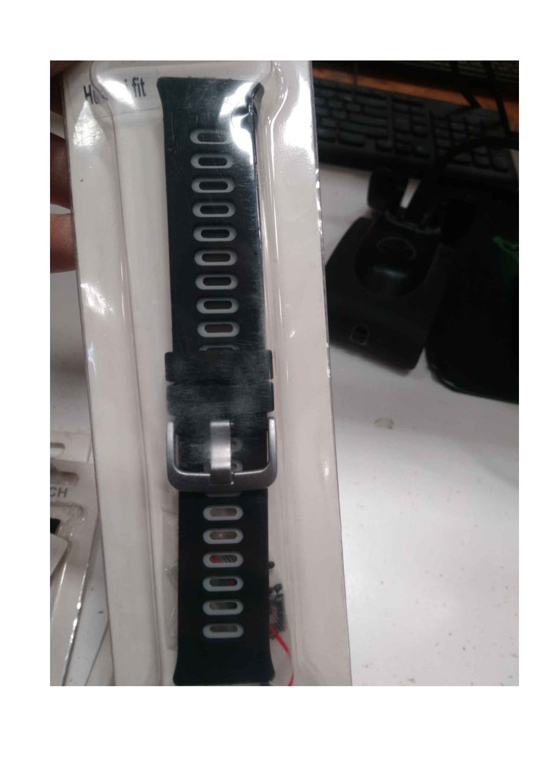 Replacement Silicone Band Sport compatible with Huawei Watch Fit, double color Huwaei fit watch Strap