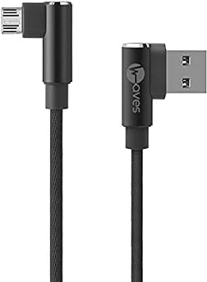Waves Micro to USB Cable for Charging, Data transferring and Gaming, 2.4 A, 1.2 Meters - Grey