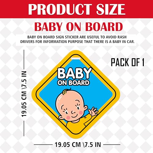 Goelite Baby on Board Car Sign, Window Safety Decal for Sleeping Child, Vehicle Sticker - Image 3