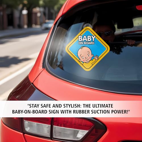 Goelite Baby on Board Car Sign, Window Safety Decal for Sleeping Child, Vehicle Sticker - Image 2