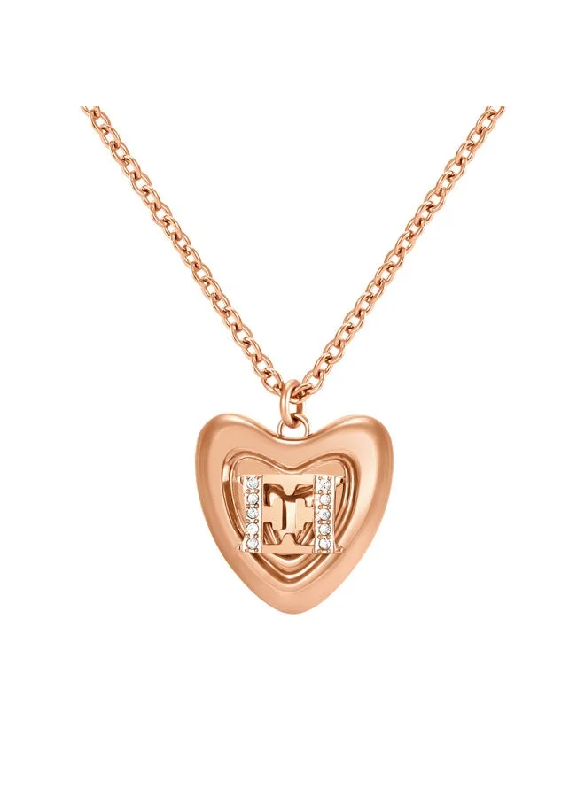 إسكادا Mina Rose Gold  Plated Stainless Steel Necklace for Women 360mm