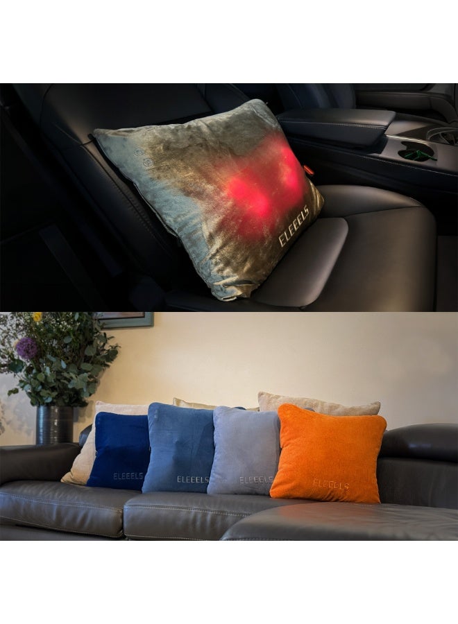 ELEEELS Shiatsu Massage Cushion with Heat | 3D Kneading | 3 Intensity Levels | 42°C Thermal Therapy | Silent Motor | Washable Cover & Latex Foam Support - Image 4