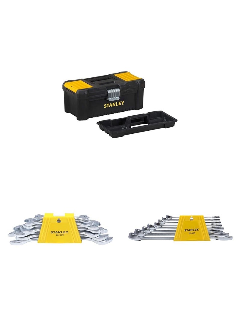 Stanley STANLEY STST175515 125 Essential Tool Box with Metal Latch Black and Yellow 