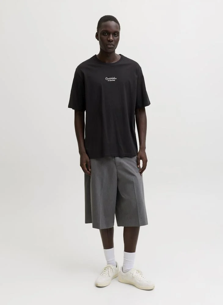 JACK & JONES Black JJART Print Loose fit T-shirt for Men | Best Price UAE