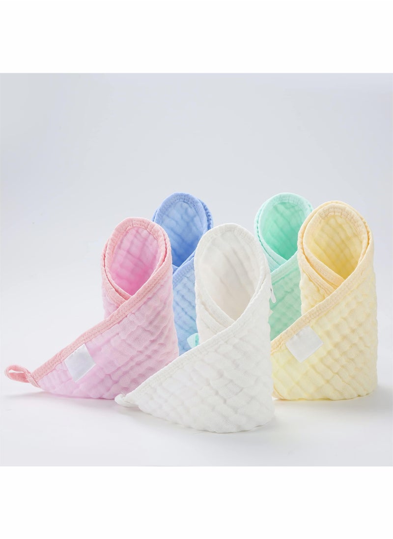 SYOSI - Baby Muslin Washcloths, Natural Purified Muslin Cotton Baby Wipes 6 Layer Absorbent Soft Newborn Baby Face Towel for Sensitive Skin, Baby Registry as Shower 5 Pack 10x10 inches - Image 1