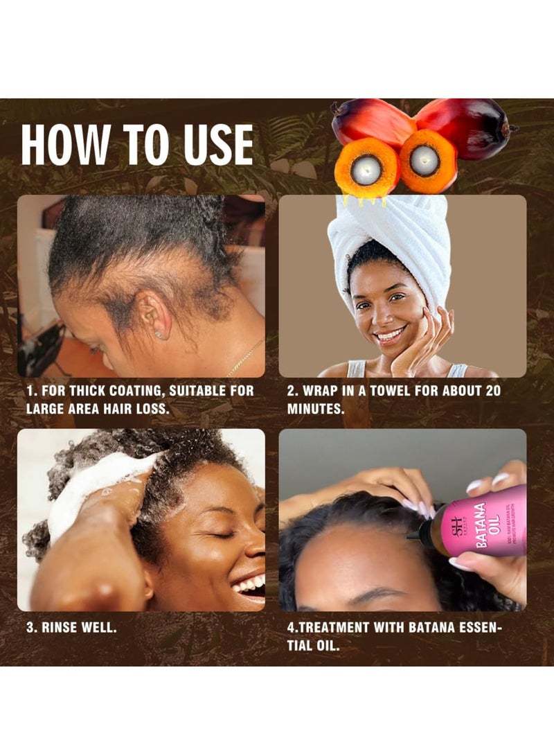 Sevich 60g Batana Oil Hair Butter for Hair Growth Pure 100% Raw Batana Oil for Hair Growth Organic Natural Hair Growth Oil Effective Against Hair Loss Promote Hair Regrowth Repair Damaged Hair - Image 5