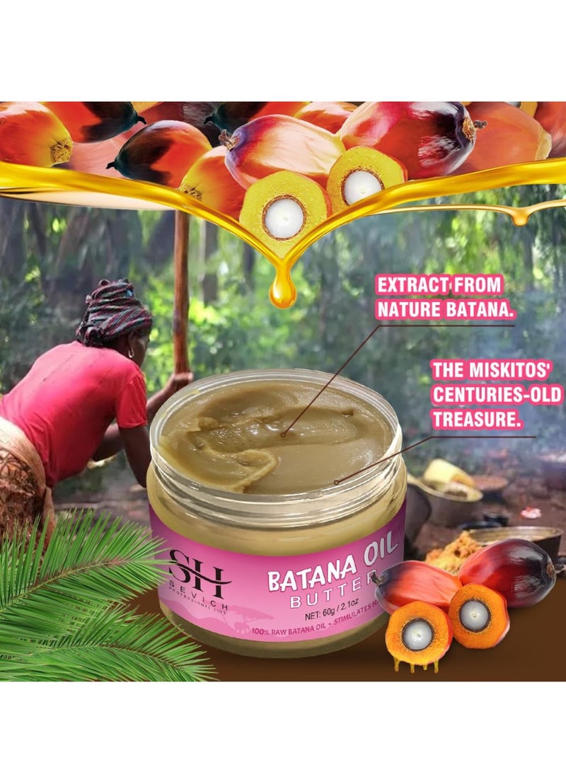 Sevich 60g Batana Oil Hair Butter for Hair Growth Pure 100% Raw Batana Oil for Hair Growth Organic Natural Hair Growth Oil Effective Against Hair Loss Promote Hair Regrowth Repair Damaged Hair - Image 3