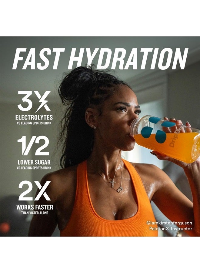 DripDrop Hydration Juicy Variety Pack Electrolyte Drink Mix Single-Serve Powder Packets- Grape, Fruit Punch, Strawberry Lemonade, Cherry - 32 Servings - Image 3