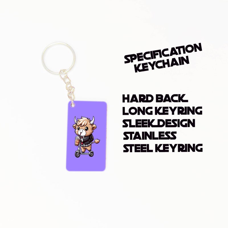 OUTFITQUE OUTFITQUE Premium (Pack of 2) Anime-224 Printed Long Keychain For Bike, Scooty, Car, MDF Keyholder - Image 3