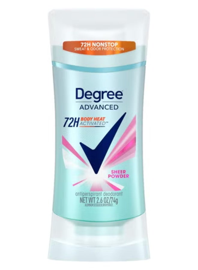Degree Advanced Protection Antiperspirant Deodorant Sheer Powder for 72-Hour Sweat And Odor Control 74g
