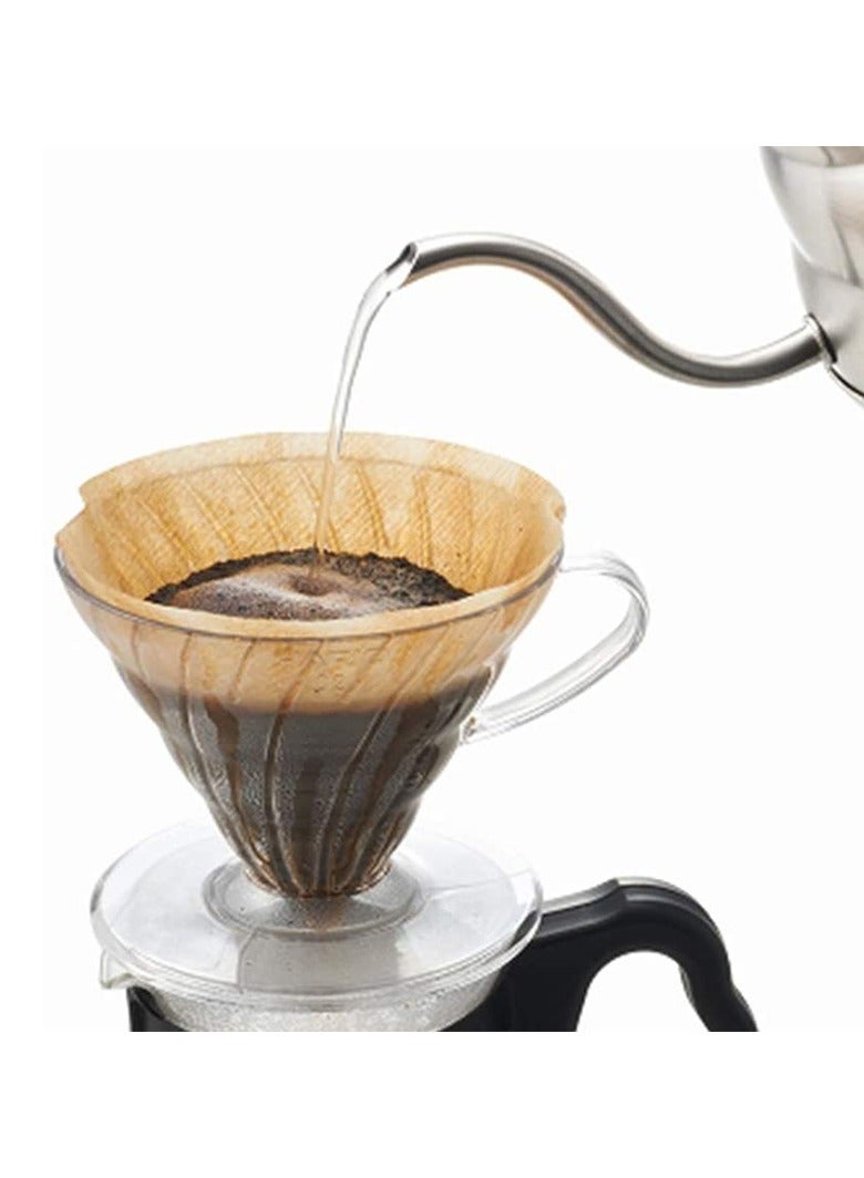 دريبر تحضير القهوة V60 مقاس 01 لتحضير  1–2 كوب من الأكريليك الشفاف – لتحضير القهوة المقطرة بسهولة - Image 4