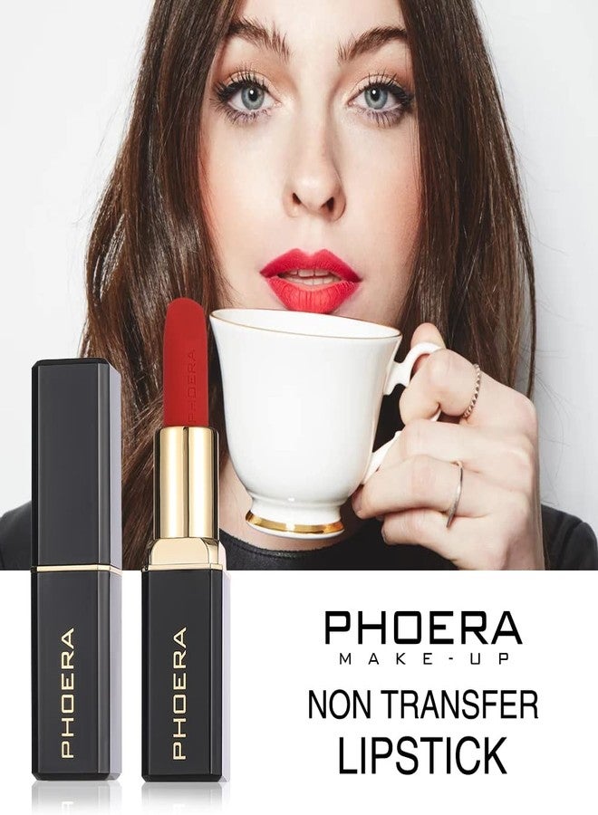 Phoera أحمر شفاه فويرا غير قابل للنقل مقاوم للماء، مقاوم للبقع ومانع للكمامة، شعور خفيف الوزن، تركيبة ملونة، أحمر شفاه طويل الأمد مقاوم للكمامة والماء والعرق. (08 كاسي) - Image 5